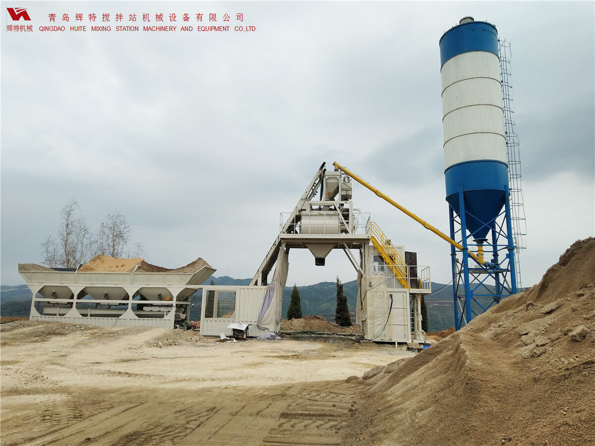 青島輝特機械 HZM75免基礎攪拌站模塊化設計，安裝快捷