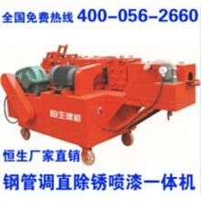長葛市 48型鋼管除銹調(diào)直噴漆機